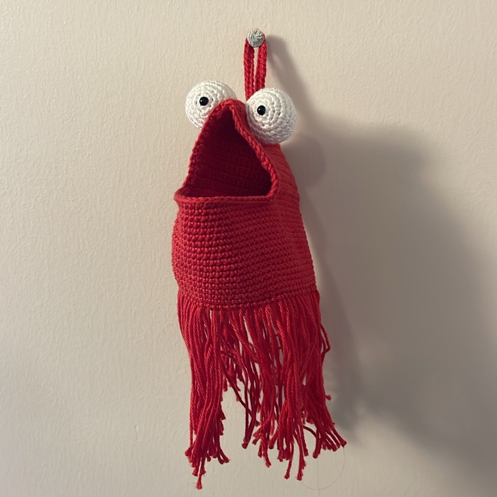 Handcrafted Yip Yip Martian Alien Crochet Hanging Sesame Street Car Ornament